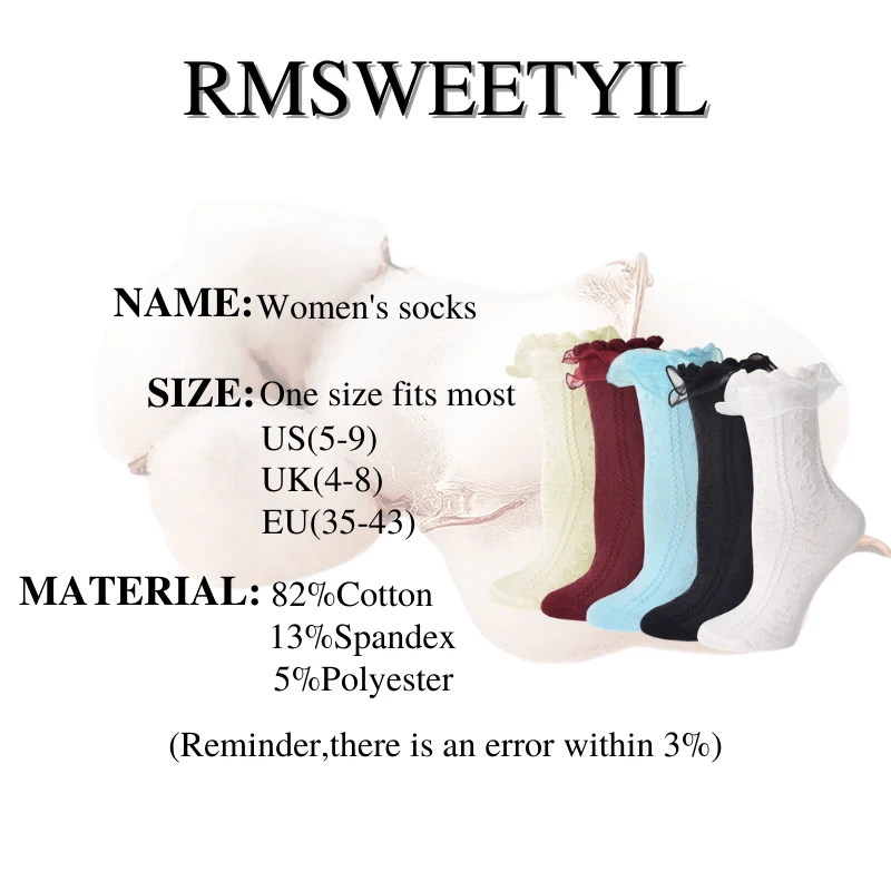 RMSWEETYIL Lace Ruffle Frilly Socks Women Lolita Cute Kawaii Sexy Cotton Ladies Girl Princess White Aesthetic Dress Ankle Sock
RMSWEETYIL Lace Ruffle Frilly Socks Women Lolita Cute Kawaii Sexy Cotton Ladies Girl Princess White Aesthetic Dress Ankle Sock