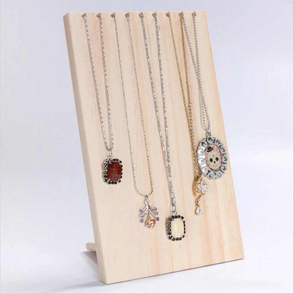 Retro Wood Necklace Display Stand Wooden Jewelry Organizer Shows Retail Shelf 9 Hooks 24.5 x 15cm
Retro Wood Necklace Display Stand Wooden Jewelry Organizer Shows Retail Shelf 9 Hooks 24.5 x 15cm