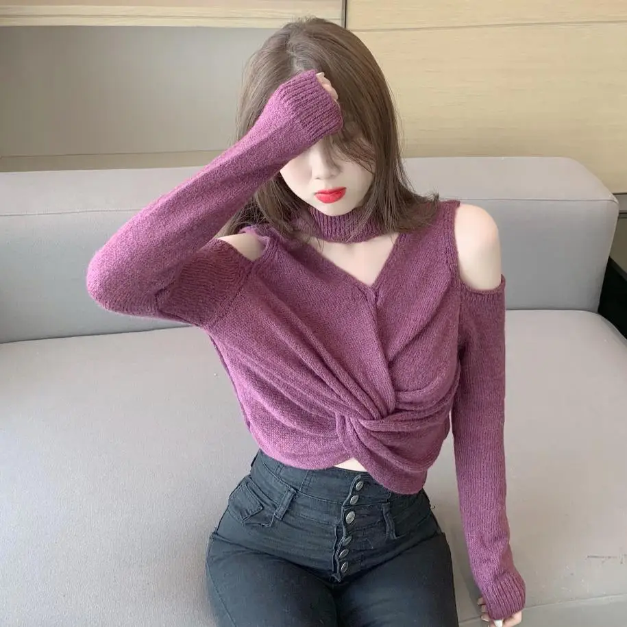 New temperament of restoring ancient ways is half a turtleneck hollow out sexy off-the-shoulder kink brief paragraph sweater coa
New temperament of restoring ancient ways is half a turtleneck hollow out sexy off-the-shoulder kink brief paragraph sweater coa