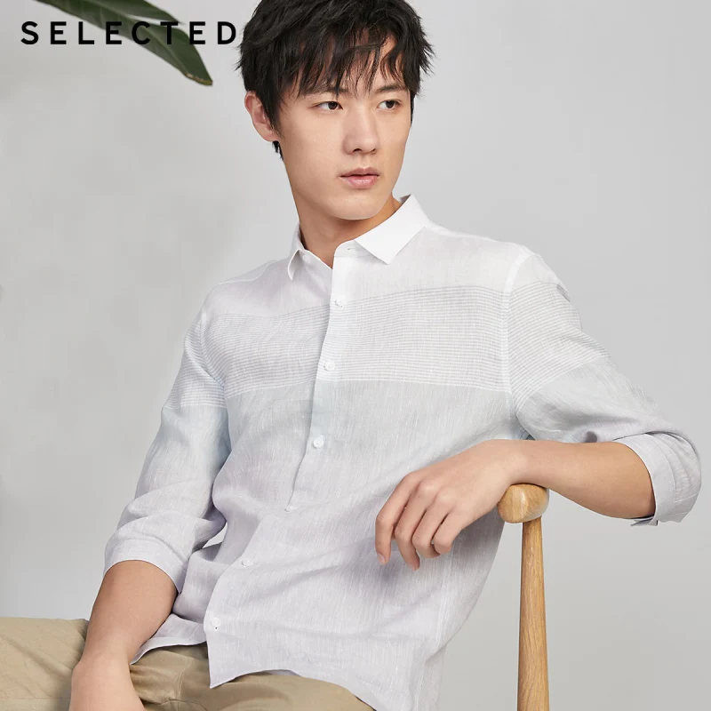 SELECTED Summer Linen Stripe Casual 3/4 Sleeve Men's Contrast Stitching Shirts S|420231527
SELECTED Summer Linen Stripe Casual 3/4 Sleeve Men's Contrast Stitching Shirts S|420231527