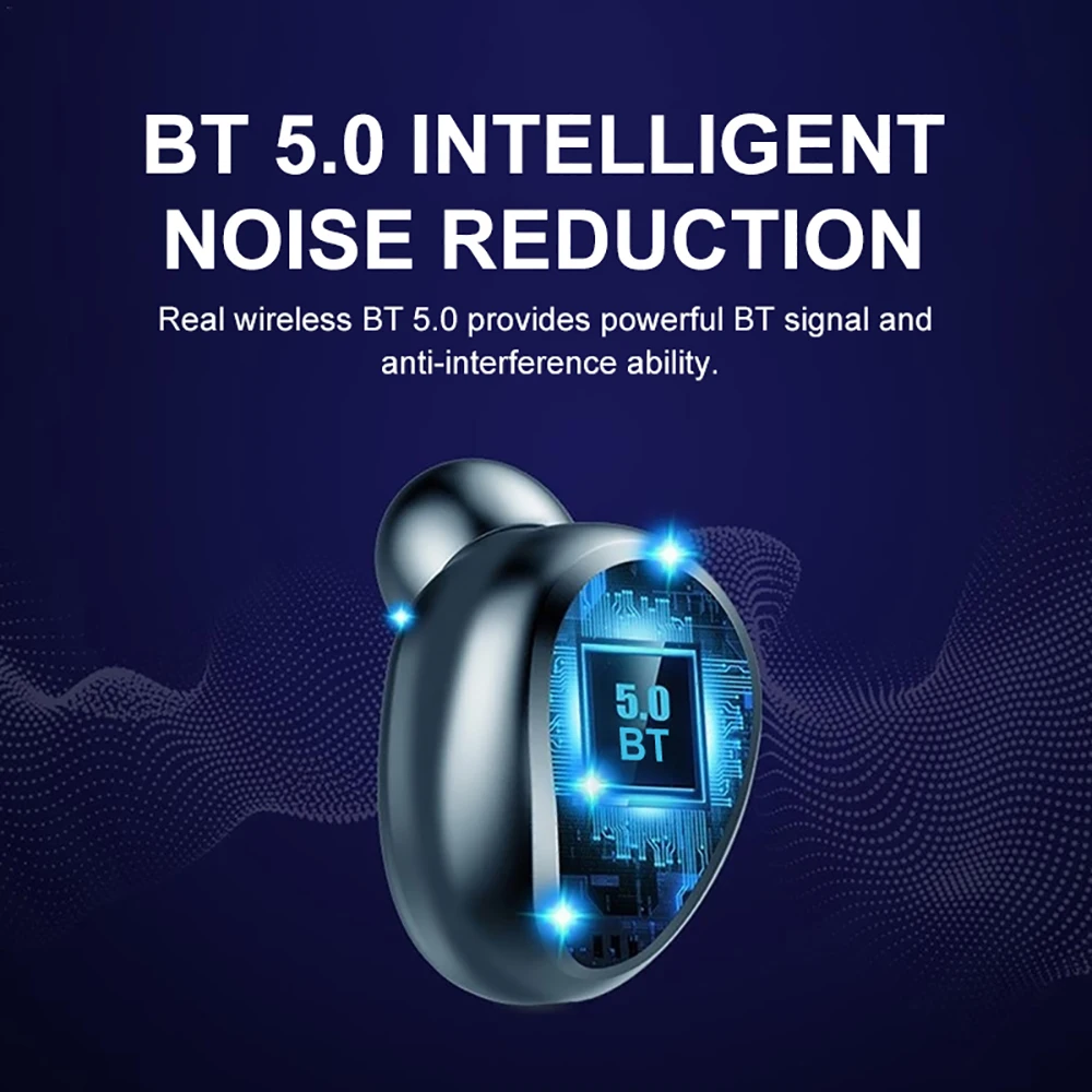 Водонепроницаемые беспроводные Bluetooth наушники CVC 3500 с шумоподавлением сенсорный