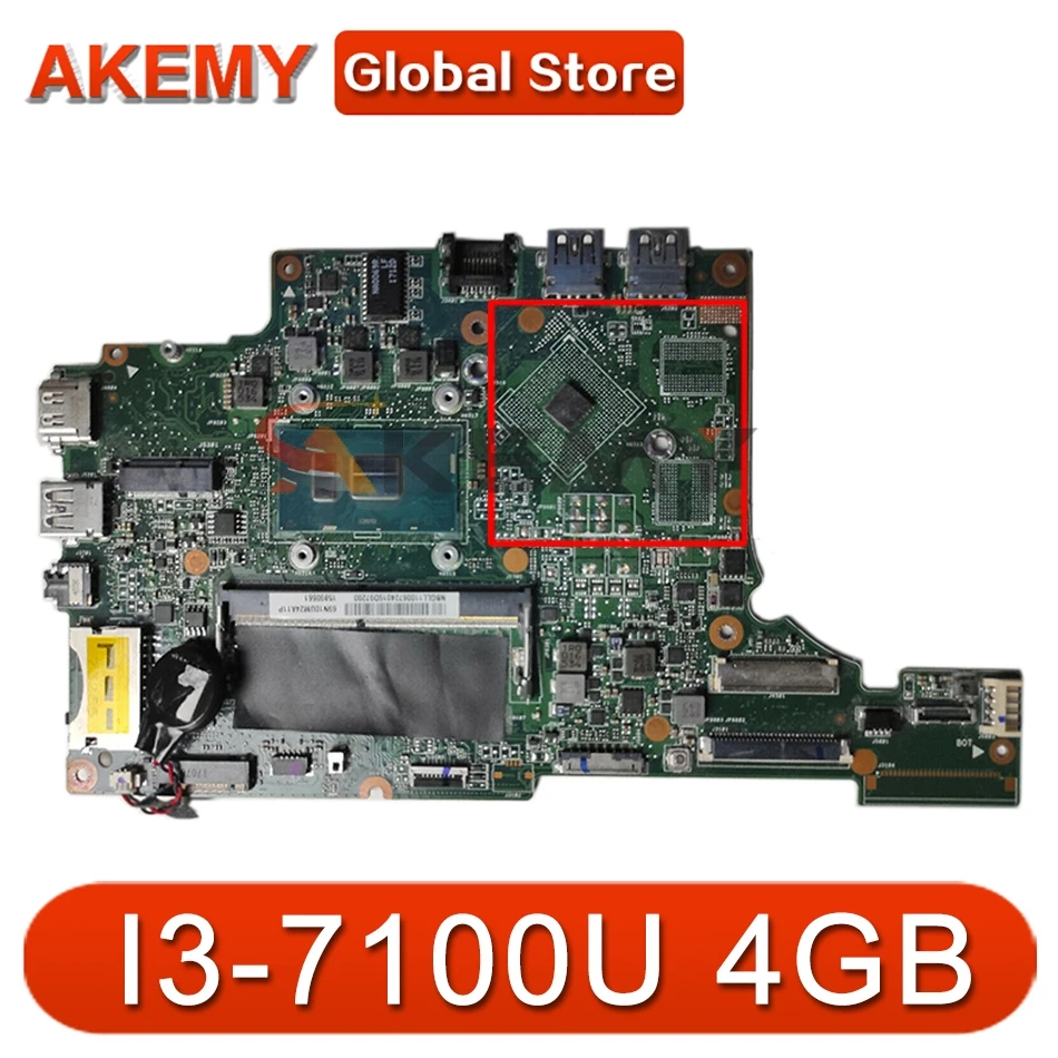 

For ACER Aspire ES1-433 ES1-433G EJ4DA Motherboard REV:2.0 NBGLR11005 NB.GLR11.005 CPU I3-7100U 4GB RAM 100% Test Ok Mainboard
