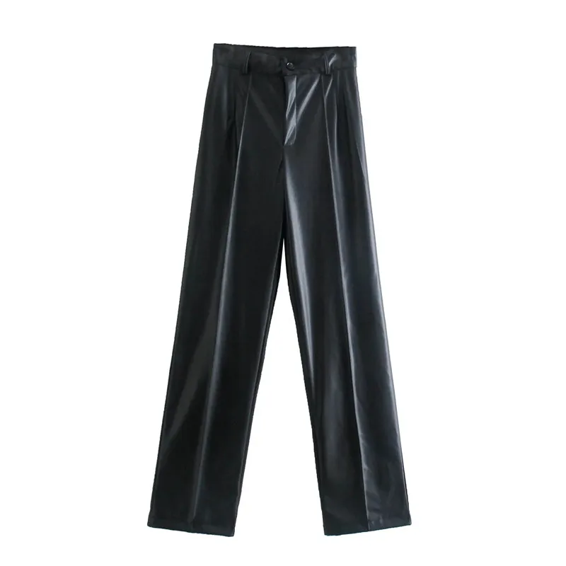 Faux Leather Pant Black Pants Women High Waist Woman Trousers Autumn 2021 Fashion Streetwear Wide Leg Pant Loose Pants
Faux Leather Pant Black Pants Women High Waist Woman Trousers Autumn 2021 Fashion Streetwear Wide Leg Pant Loose Pants