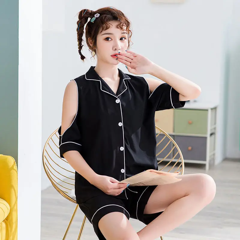 Sexy Sleepwear Women Pajamas Set Satin Nightwear Pyjamas Casual 2PCS Shirt&Shorts Summer Lingerie Lounge Wear Home Clothes
Sexy Sleepwear Women Pajamas Set Satin Nightwear Pyjamas Casual 2PCS Shirt&Shorts Summer Lingerie Lounge Wear Home Clothes