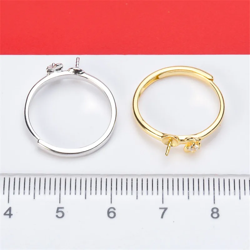 S925 Sterling Silver Adjustable Ring Settings Base Blank Jewelry Findings Fit Half Hole Pearl DIY Women Ring Making Accessories
S925 Sterling Silver Adjustable Ring Settings Base Blank Jewelry Findings Fit Half Hole Pearl DIY Women Ring Making Accessories