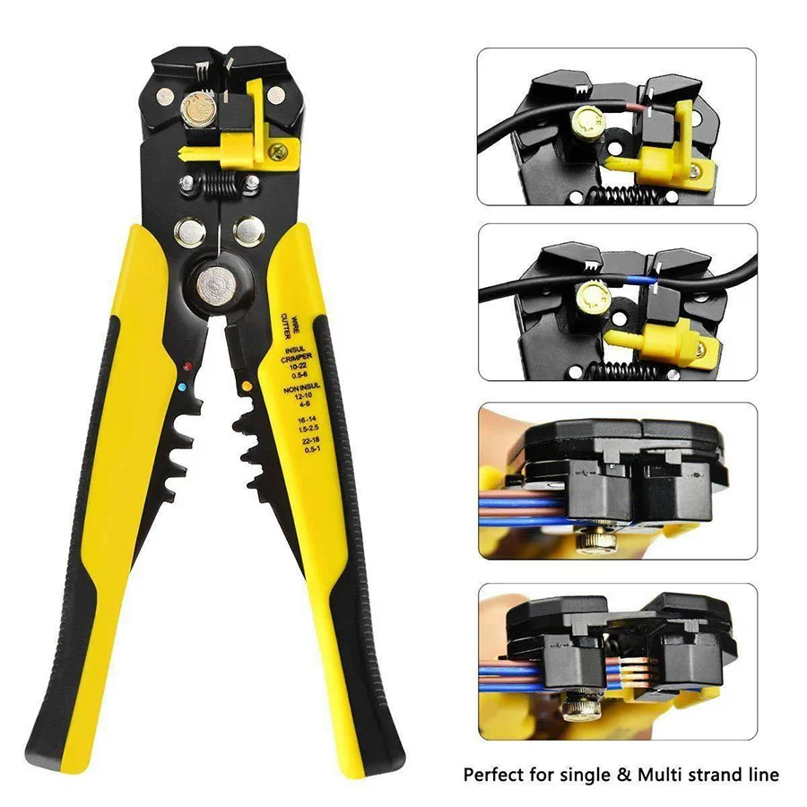 Multifunctional crimping pliers wire stripper automatic wire shear pliers disassembly Terminal 0.2-6.0mm tool
Multifunctional crimping pliers wire stripper automatic wire shear pliers disassembly Terminal 0.2-6.0mm tool