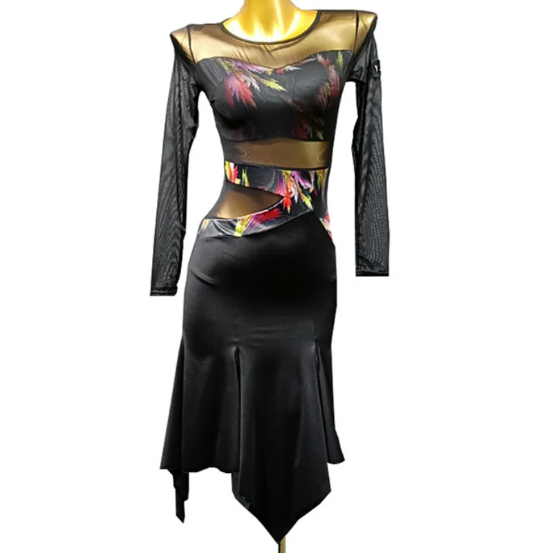 Одежда для латиноамериканских танцев, женская одежда для взрослых, Одежда для танцев с длинным рукавом, платье с принтом, юбка для латиноаме...
Одежда для латиноамериканских танцев, женская одежда для взрослых, Одежда для танцев с длинным рукавом, платье с принтом, юбка для латиноаме...