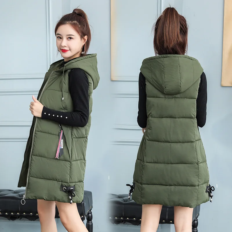 Autumn Winter Hooded Vest Women 2020 New Fashion Waistcoat Plus Size Pockets Zipper Slim Long Vests Lady colete feminino
Autumn Winter Hooded Vest Women 2020 New Fashion Waistcoat Plus Size Pockets Zipper Slim Long Vests Lady colete feminino