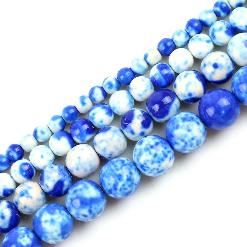 Natural Blue White Rain Jaspers Round Beads Natural Loose Stone Beads For DIY Jewelry Making 4/6/8/10/12mm Bracelet 15''
Natural Blue White Rain Jaspers Round Beads Natural Loose Stone Beads For DIY Jewelry Making 4/6/8/10/12mm Bracelet 15''