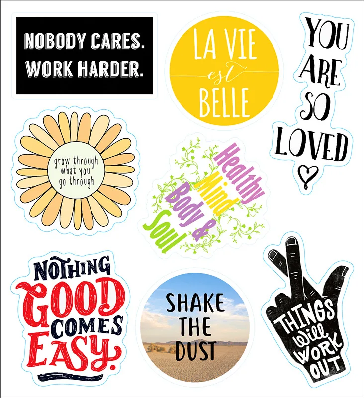 105Pcs Motivational Phrase Letter Ins Fresh Graffiti Sticker For Girl Bottle Laptop Phone Custom Inspirational Label
105Pcs Motivational Phrase Letter Ins Fresh Graffiti Sticker For Girl Bottle Laptop Phone Custom Inspirational Label