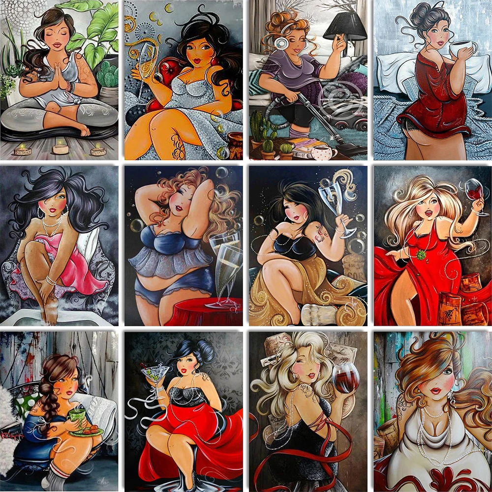 Алмазная 5D картина QIZITENG с мультяшным изображением толстых женщин, полноразмерная круглая Алмазная вышивка, набор для мозаики ручной работы...
Алмазная 5D картина QIZITENG с мультяшным изображением толстых женщин, полноразмерная круглая Алмазная вышивка, набор для мозаики ручной работы...