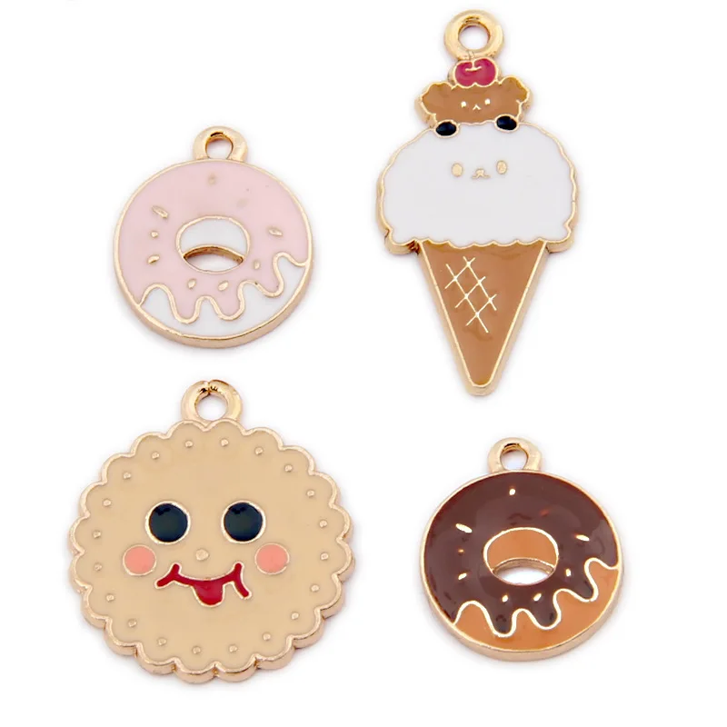 10PC New Doughnut Biscuit Ice Cream Enamel Charms DIY Oil Dripping Jewelry Earrings Brooch Accessories Pendant 
10PC New Doughnut Biscuit Ice Cream Enamel Charms DIY Oil Dripping Jewelry Earrings Brooch Accessories Pendant