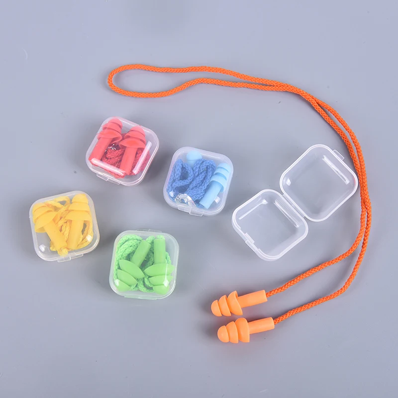 

2021 1box-packed comfort earplugs noise reduction silicone Soft Ear Plugs Swimming Silicone Earplugs Protective for sleep