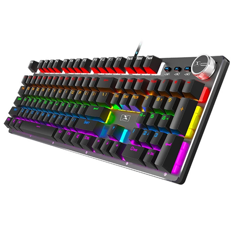 K901 Gaming Waterproof Mechanical Keyboard Green Shaft Metal Marquee for Tablet Desktop Mechanical Keyboard
K901 Gaming Waterproof Mechanical Keyboard Green Shaft Metal Marquee for Tablet Desktop Mechanical Keyboard