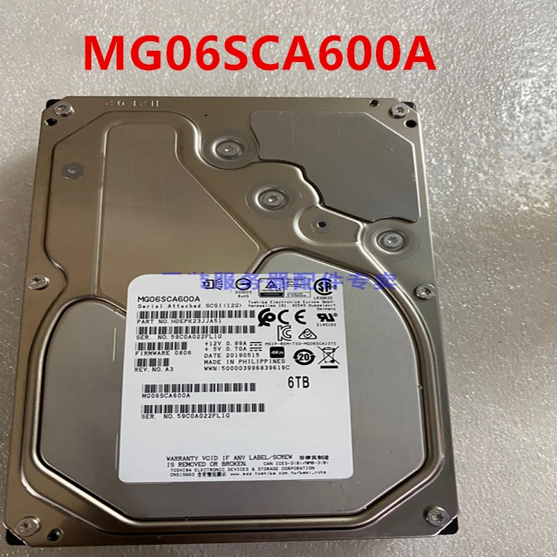 Original New HDD For Toshiba 6TB 3.5" SAS 128MB 7200RPM For Internal HDD For Server HDD For MG06SCA600A
Original New HDD For Toshiba 6TB 3.5" SAS 128MB 7200RPM For Internal HDD For Server HDD For MG06SCA600A