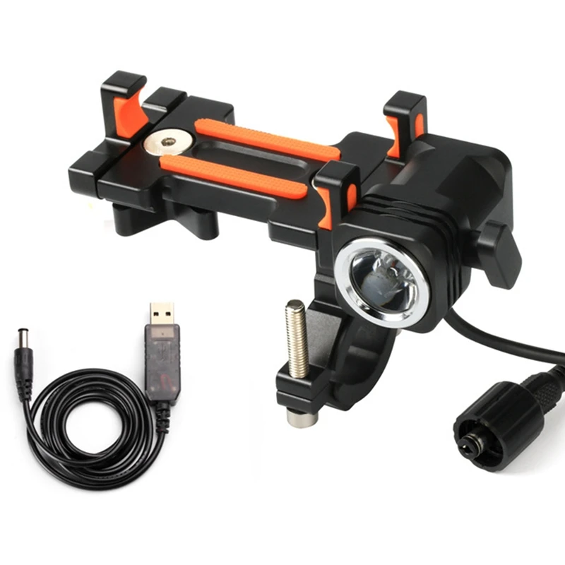 Bicycle Phone Holder with Front Light, Bike Handlebar Phone Mounting Bracket for Motorcycles, Mountain Bikes
Bicycle Phone Holder with Front Light, Bike Handlebar Phone Mounting Bracket for Motorcycles, Mountain Bikes