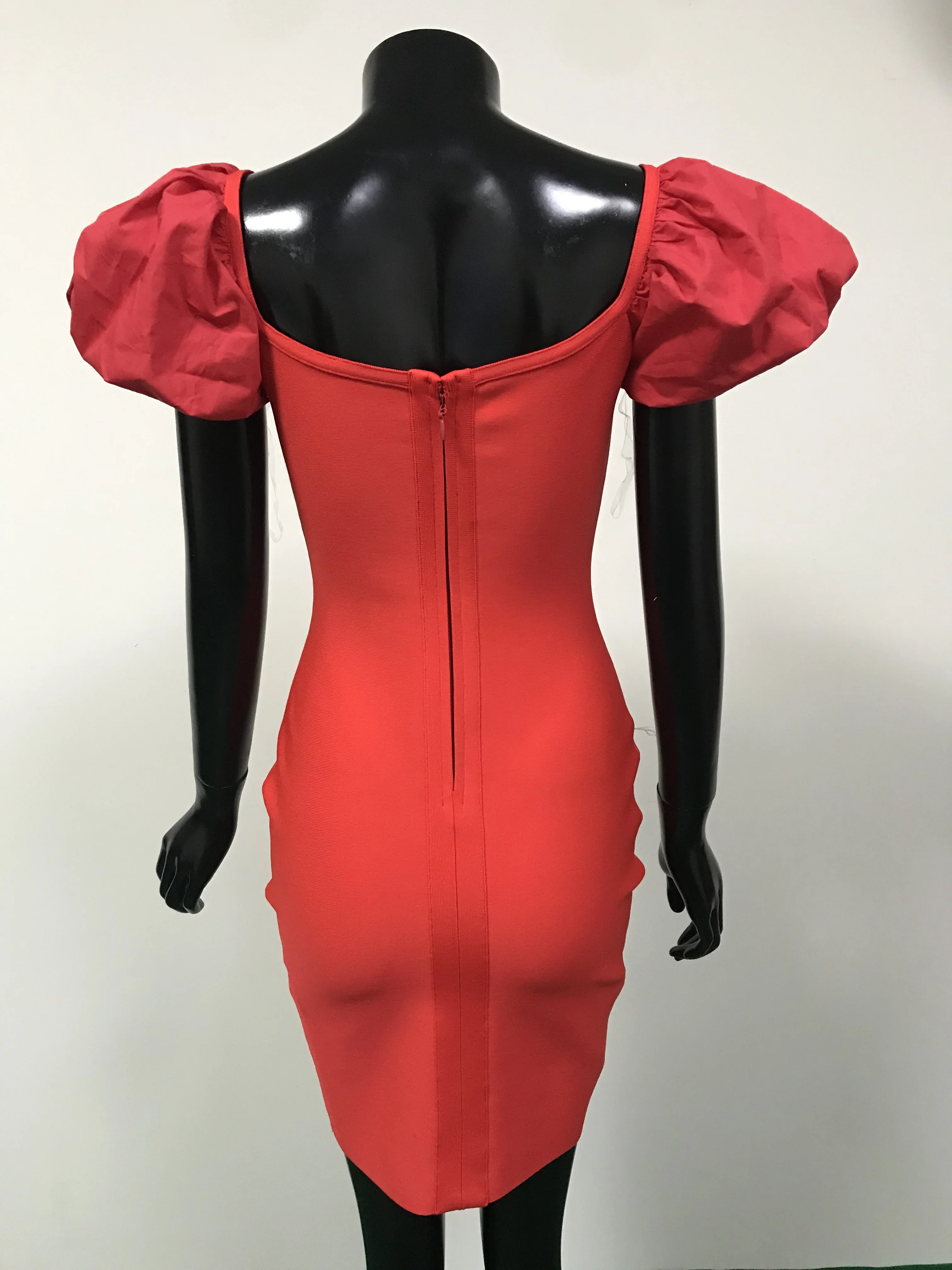 2020 Women Fashion Sexy Puff Short Sleeve Red Bandage Dress Designer Elegant Evening Celebrity Party Dress Vestido 
2020 Women Fashion Sexy Puff Short Sleeve Red Bandage Dress Designer Elegant Evening Celebrity Party Dress Vestido
