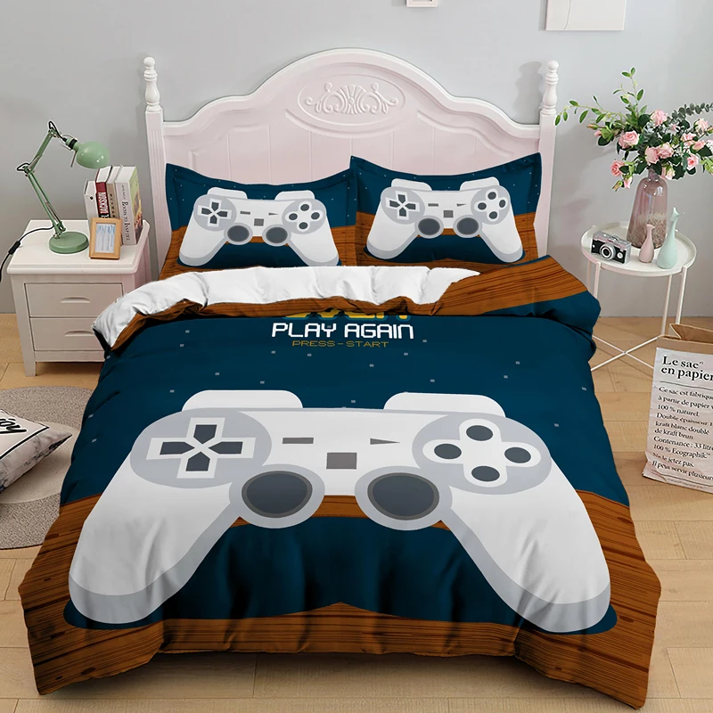 Kids Boys Gamepad Bedding Set Comforter Fashion 3D Print Luxury Duvet Cover Set Home Decor Textile Queen King Single Size Game
Kids Boys Gamepad Bedding Set Comforter Fashion 3D Print Luxury Duvet Cover Set Home Decor Textile Queen King Single Size Game