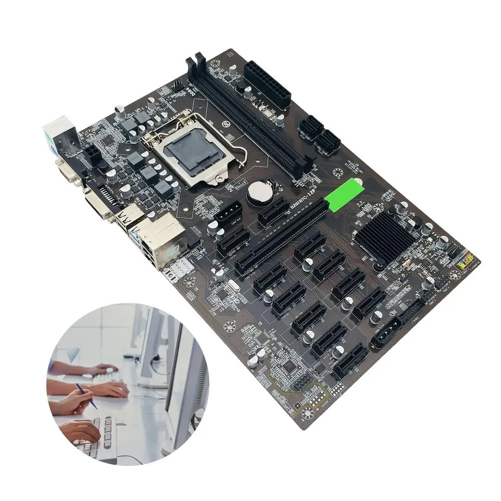 B250-BTC 12P Mining Motherboard 12 PCIE Video Card Slots DDR4 DIMM VGA/DVI Interface Support LGA 1151 Series 6th/7th Gen
B250-BTC 12P Mining Motherboard 12 PCIE Video Card Slots DDR4 DIMM VGA/DVI Interface Support LGA 1151 Series 6th/7th Gen