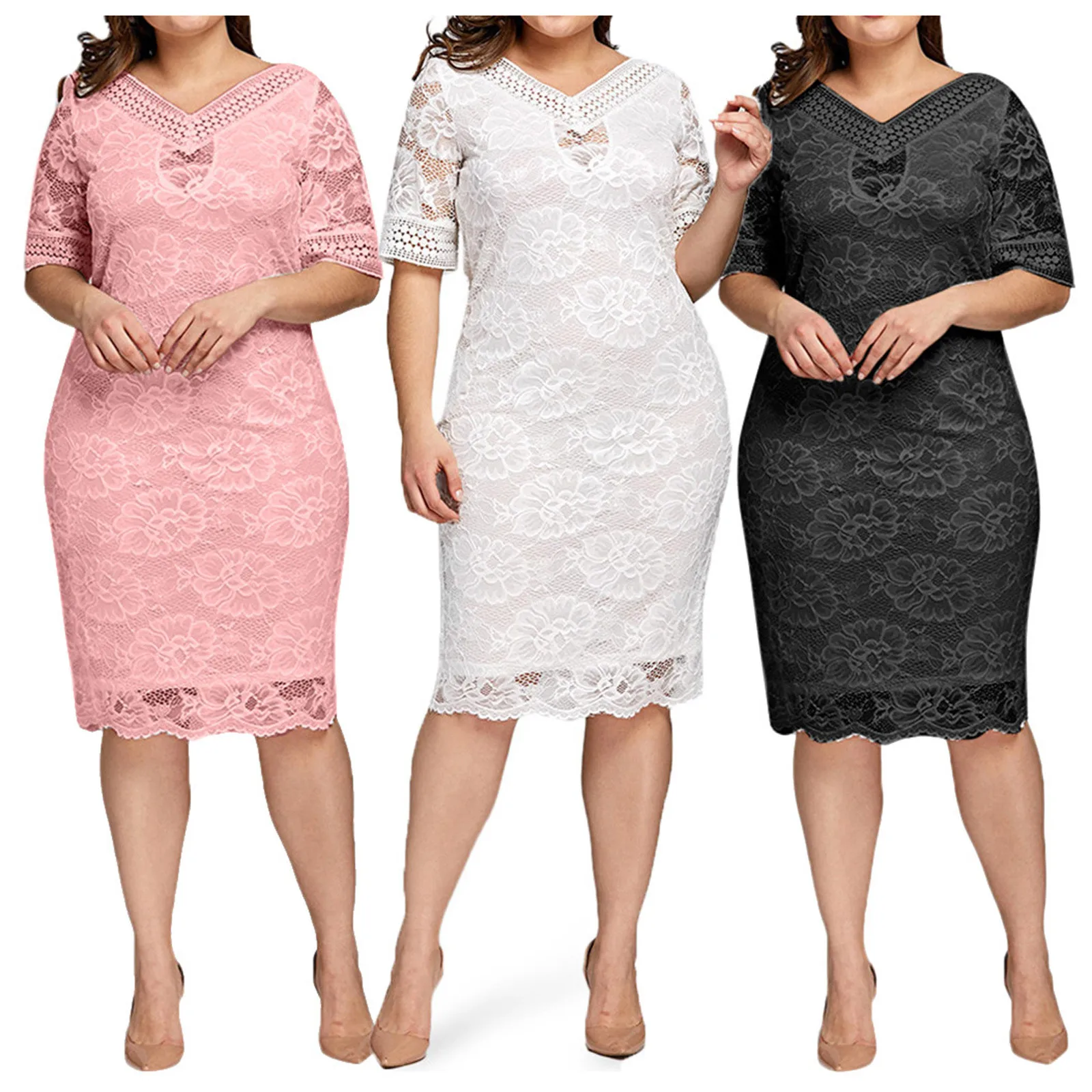 5XL элегантное женское платье размера плюс с коротким рукавом кружевные вечерние платья летние женские сандалии по колено облегающее платье...
5XL элегантное женское платье размера плюс с коротким рукавом кружевные вечерние платья летние женские сандалии по колено облегающее платье...