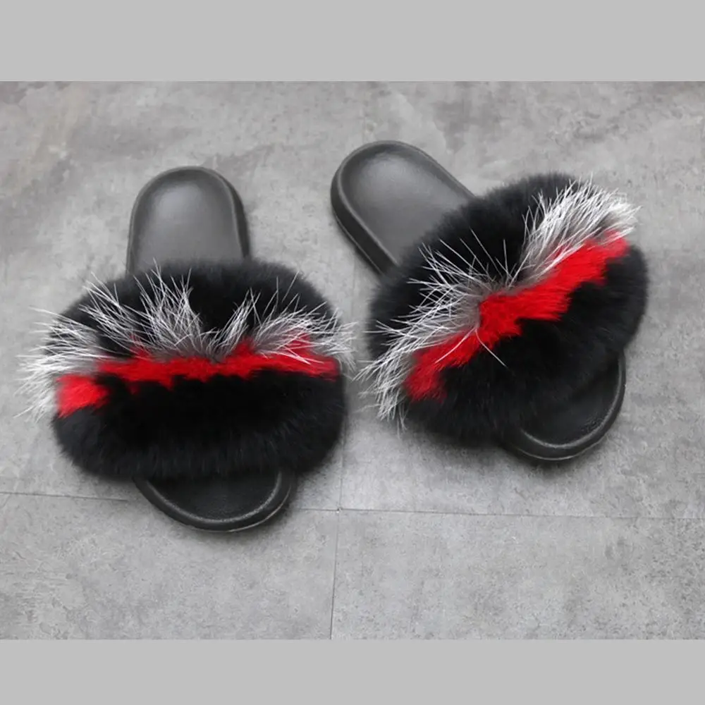 Fur Slippers Women Real Fox Fur Presentations House Furry Flat Female Sandals Cute Fluffy Home Luxury Brand Women Shoes 2020
Fur Slippers Women Real Fox Fur Presentations House Furry Flat Female Sandals Cute Fluffy Home Luxury Brand Women Shoes 2020