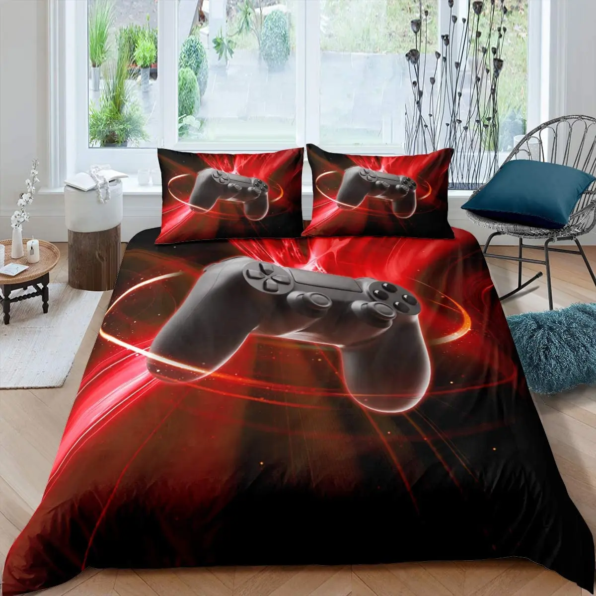 Game player bedding set teenagers children gift game controller printing quilt cover game handle pattern
Game player bedding set teenagers children gift game controller printing quilt cover game handle pattern