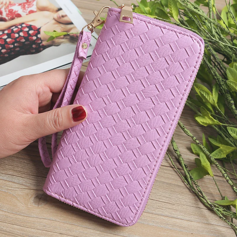 Female Long Wallets New Woven Women's Purse Solid Color Long Single Zipper Handbag Multi Card Large Capacity Zero Purse
Female Long Wallets New Woven Women's Purse Solid Color Long Single Zipper Handbag Multi Card Large Capacity Zero Purse