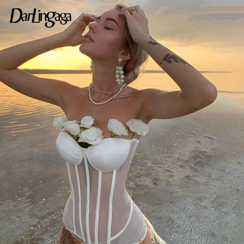 Топ женский Darlingaga, белый, прозрачный, без бретелек, на шнуровке, регулируемый, бюстье из сетчатой ткани
Топ женский Darlingaga, белый, прозрачный, без бретелек, на шнуровке, регулируемый, бюстье из сетчатой ткани