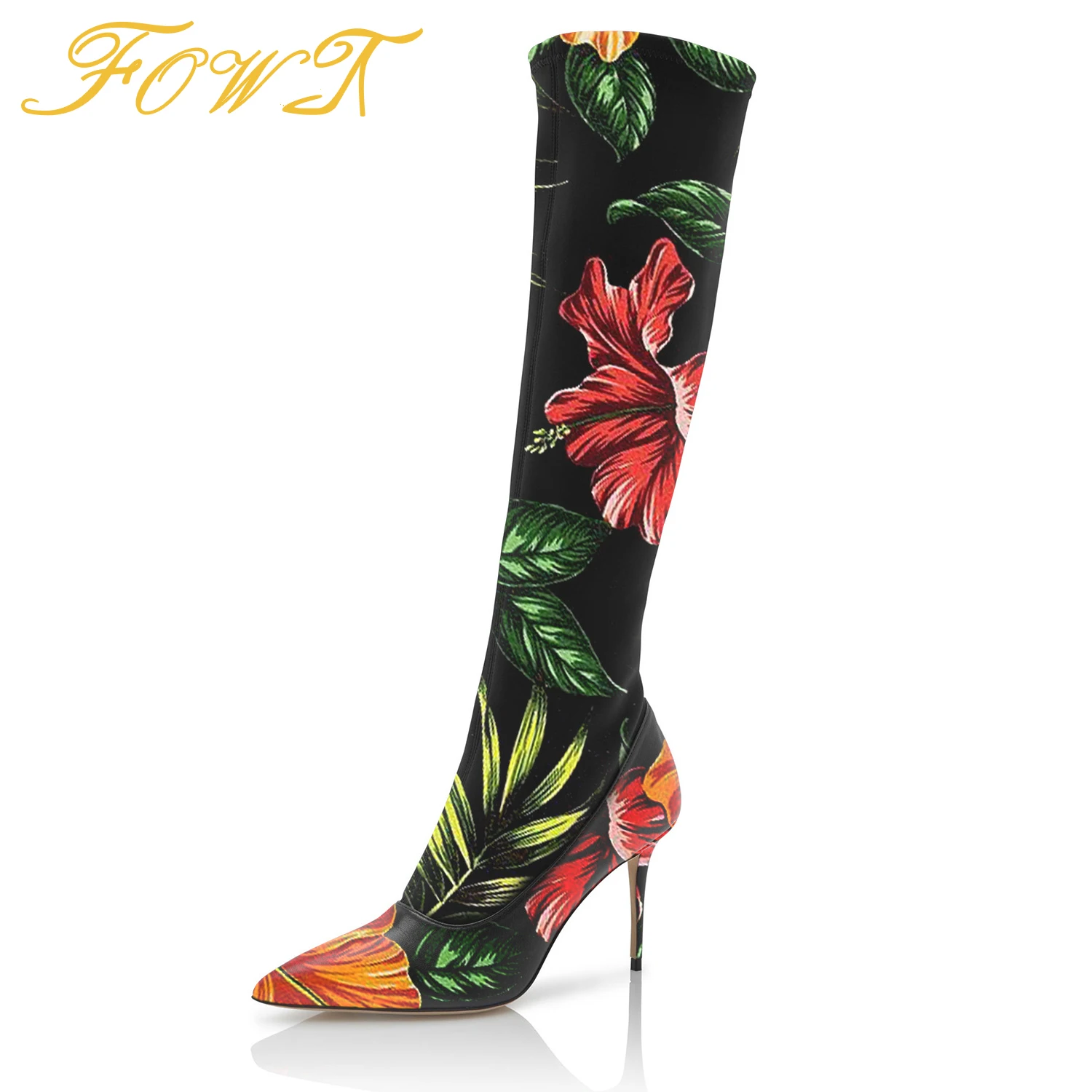 Retro Flower Print Stiletto High Thin Heels Knee-High Boots Women 2022 New Autumn Pointed Toe Long Booties Party Dress Shoes 44
Retro Flower Print Stiletto High Thin Heels Knee-High Boots Women 2022 New Autumn Pointed Toe Long Booties Party Dress Shoes 44