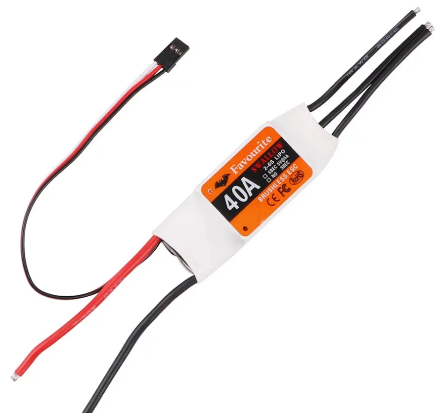 Бесщеточный ESC-FVT_SWALLOW40A (для детей от 2 до 6 лет) SBEC 5V/5A для Ласточки с неподвижным крылом
Бесщеточный ESC-FVT_SWALLOW40A (для детей от 2 до 6 лет) SBEC 5V/5A для Ласточки с неподвижным крылом