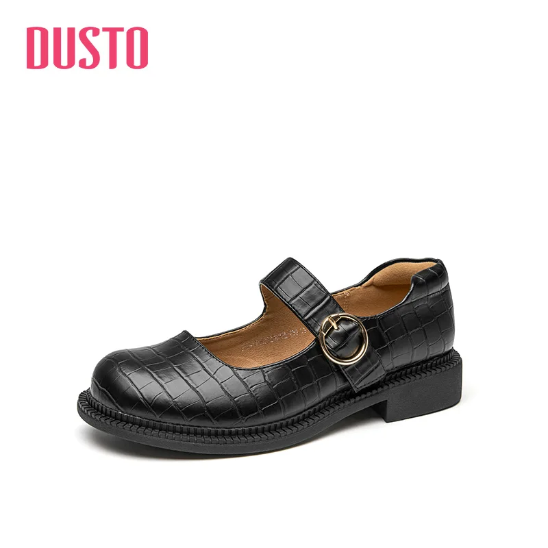 DUSTO 2021 new autumn square heel low heel round head metal belt buckle small leather shoes women's shoes
DUSTO 2021 new autumn square heel low heel round head metal belt buckle small leather shoes women's shoes