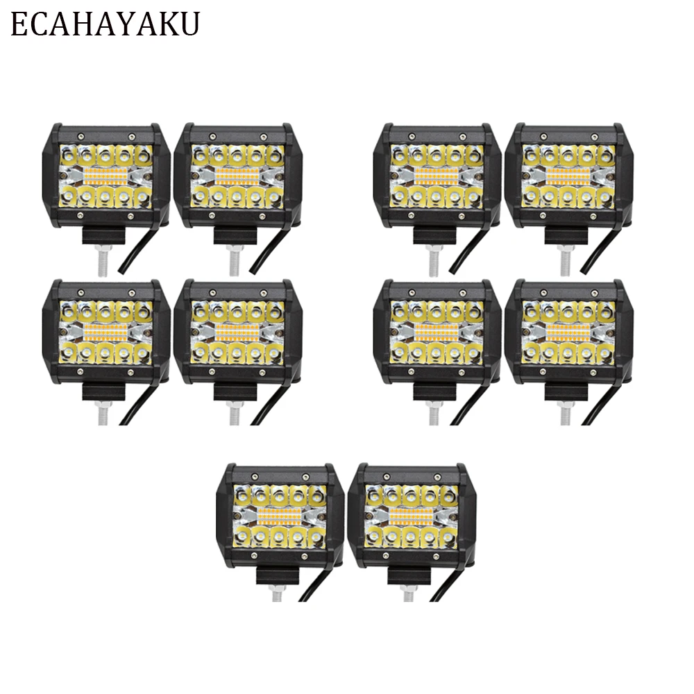 10Pcs ECAHAYAKU 4 inch LED Light Bar White Yellow with Flashing style for Offroad Truck SUV Boat Jeep Hummer Fog Light 10~30V DC
10Pcs ECAHAYAKU 4 inch LED Light Bar White Yellow with Flashing style for Offroad Truck SUV Boat Jeep Hummer Fog Light 10~30V DC