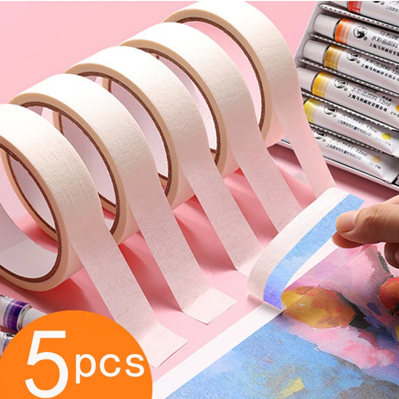 15/18/24/36mm 5pcs Masking Tape White Single Side Tape Adhesive Crepe Paper for Oil Painting Sketch Drawing Art Supplies
15/18/24/36mm 5pcs Masking Tape White Single Side Tape Adhesive Crepe Paper for Oil Painting Sketch Drawing Art Supplies