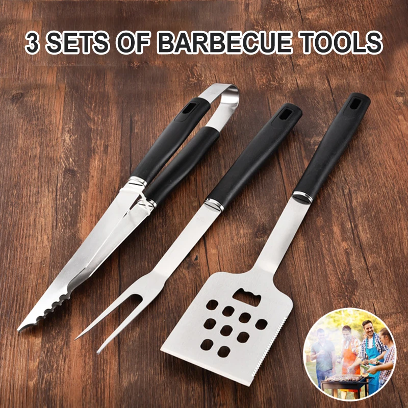 3pcs BBQ Grill Stainless Steel Tool Set Accessories Grilling Kit Camping Kitchen Barbecue BBQ Spatula Fork Clip Utensil GQ
3pcs BBQ Grill Stainless Steel Tool Set Accessories Grilling Kit Camping Kitchen Barbecue BBQ Spatula Fork Clip Utensil GQ