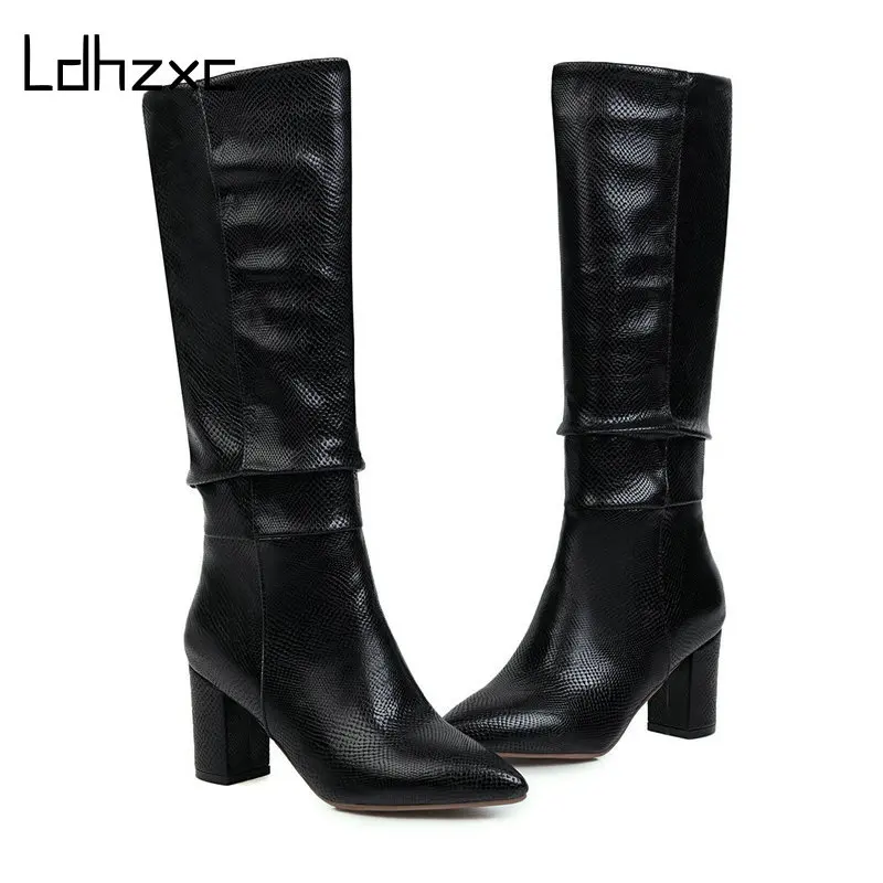 LDHZXC Plus Size 34-43 New Women Boots Thick High Heels Simple Thick High Heels Autumn Winter Boots Knee High Botas
LDHZXC Plus Size 34-43 New Women Boots Thick High Heels Simple Thick High Heels Autumn Winter Boots Knee High Botas