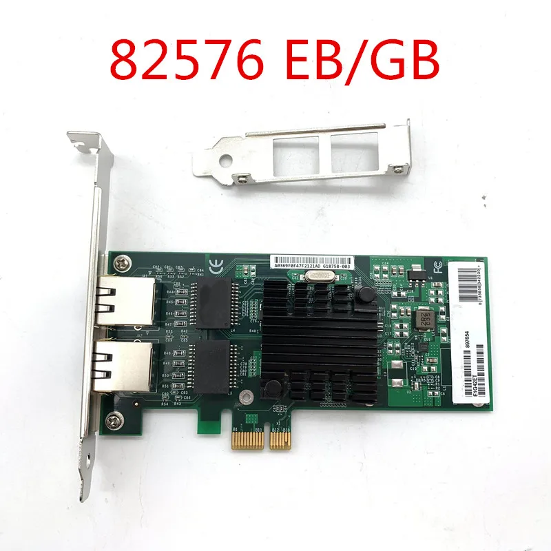 82576 EB/Гб адаптер с двумя портами для PCI E X1 Gigabit Ethernet сетевой карты 10/100/1000 Мбит