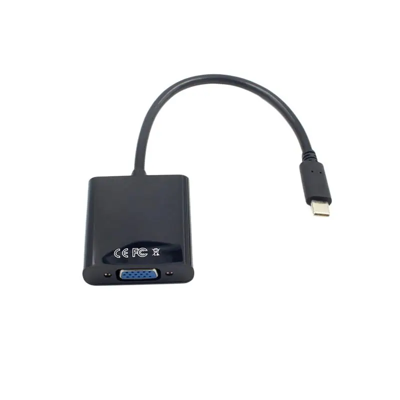 Full 1080P USB 3.1 Type-C Male to VGA Female Adapter Cable for TV Projector Monitor (Black)
Full 1080P USB 3.1 Type-C Male to VGA Female Adapter Cable for TV Projector Monitor (Black)