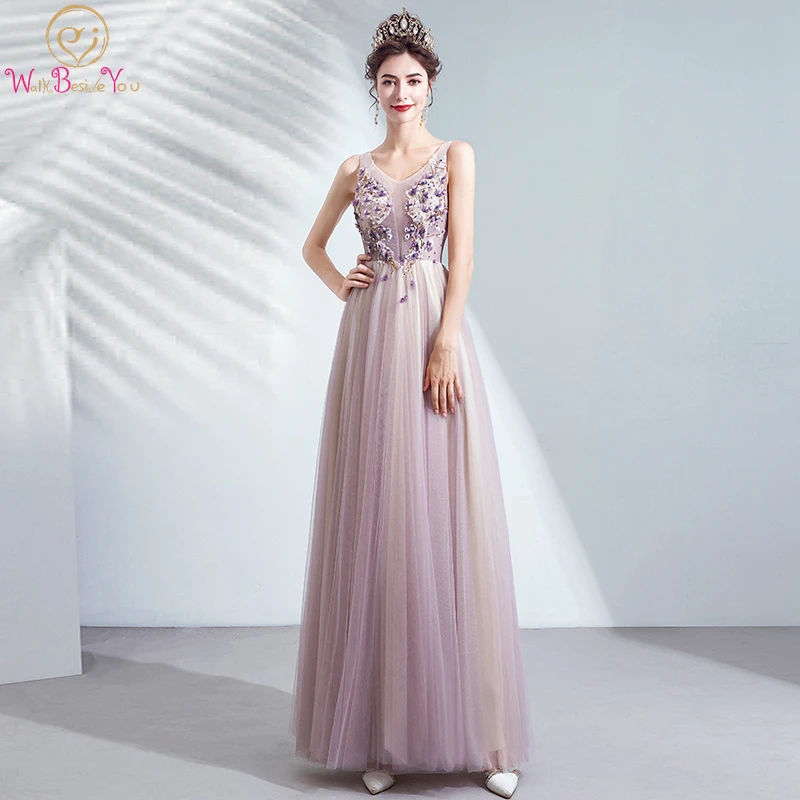Purple Prom Dress 2020 Beaded Floral A-Line V-Neck Sleeveless Floor Length vestido longo graduacion Evening Gown Party Formal
Purple Prom Dress 2020 Beaded Floral A-Line V-Neck Sleeveless Floor Length vestido longo graduacion Evening Gown Party Formal