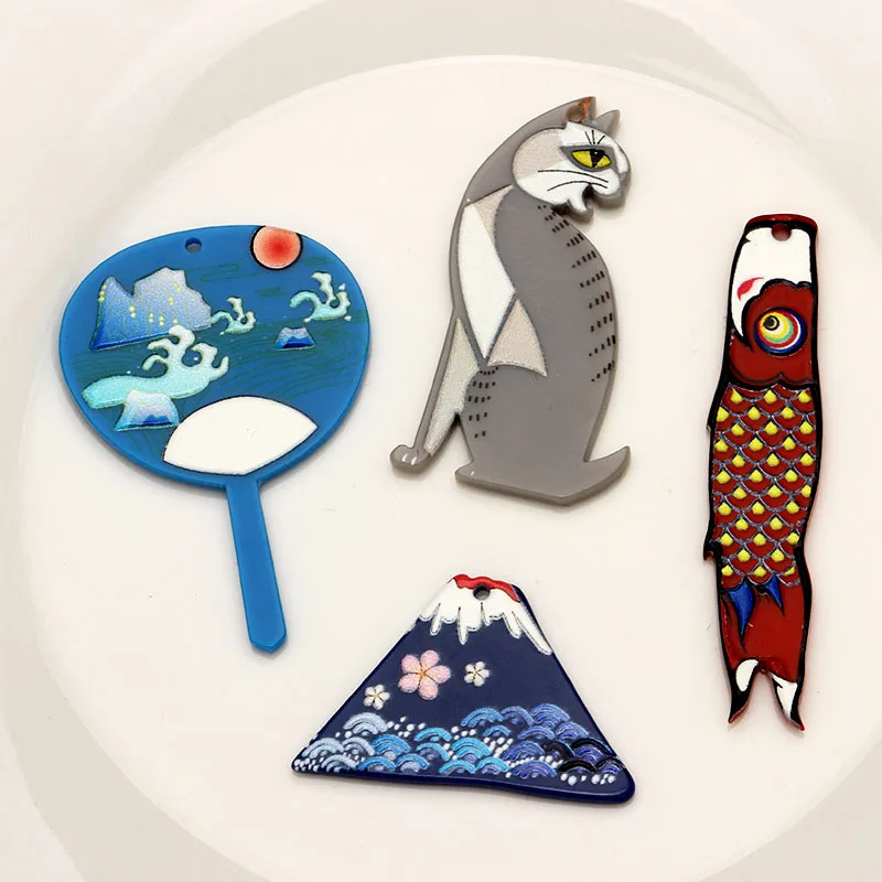 50PC/lot Acetate Japan Doodle cat fuji mountain Jewelry Accessories Hand Made Earrings Connectors DIY Pendant Components Charms
50PC/lot Acetate Japan Doodle cat fuji mountain Jewelry Accessories Hand Made Earrings Connectors DIY Pendant Components Charms