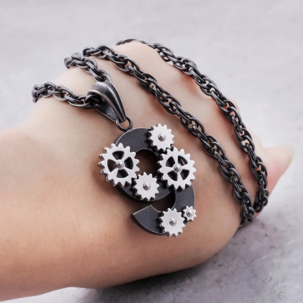 Number 9 Shaped Gearwheel Rotatable Pendant Necklace For Men Boys Stainless Steel Punk Jewelry (Rotatable)
Number 9 Shaped Gearwheel Rotatable Pendant Necklace For Men Boys Stainless Steel Punk Jewelry (Rotatable)