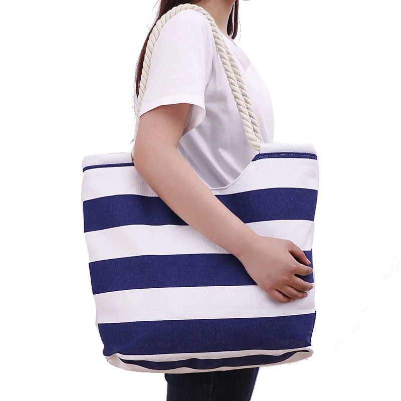 Ladies Fashion Eco-friendly Thick Hemp Rope Shopping Beach Travel Tote Bag Canvas Stripe Lightweight Student Hand Shoulder Bag
Ladies Fashion Eco-friendly Thick Hemp Rope Shopping Beach Travel Tote Bag Canvas Stripe Lightweight Student Hand Shoulder Bag