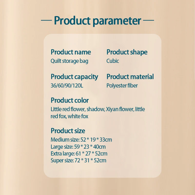 Clothes Quilt Storage Bag Blanket Closet Sweater Organizer Box Sorting Pouches Cabinet Container Travel Luggage Bag
Clothes Quilt Storage Bag Blanket Closet Sweater Organizer Box Sorting Pouches Cabinet Container Travel Luggage Bag