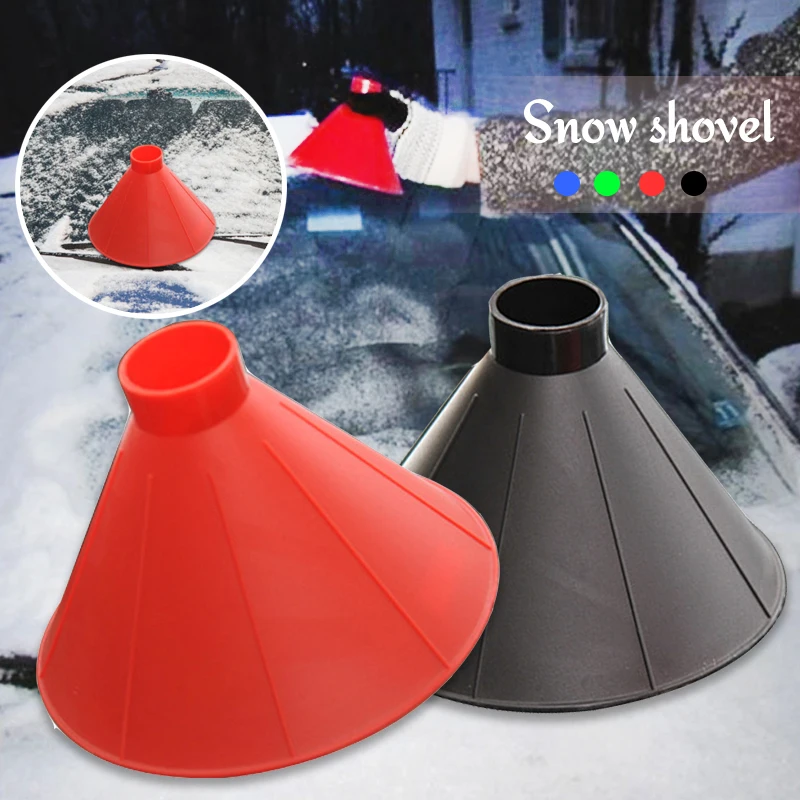 Useful 4 Colors Multifunction Auto Windshield Cone Shaped Eco-friendly Plastic Ice Scraper Snow Shovel Funnel Accessories
Useful 4 Colors Multifunction Auto Windshield Cone Shaped Eco-friendly Plastic Ice Scraper Snow Shovel Funnel Accessories
