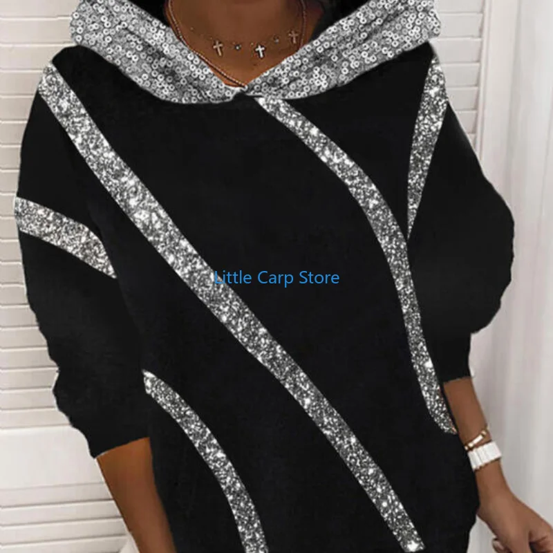 2021 Autumn and Winter Hot Sale Sequined Printed Women's Hooded Fashion Sweater Sequined Hooded Sweater
2021 Autumn and Winter Hot Sale Sequined Printed Women's Hooded Fashion Sweater Sequined Hooded Sweater