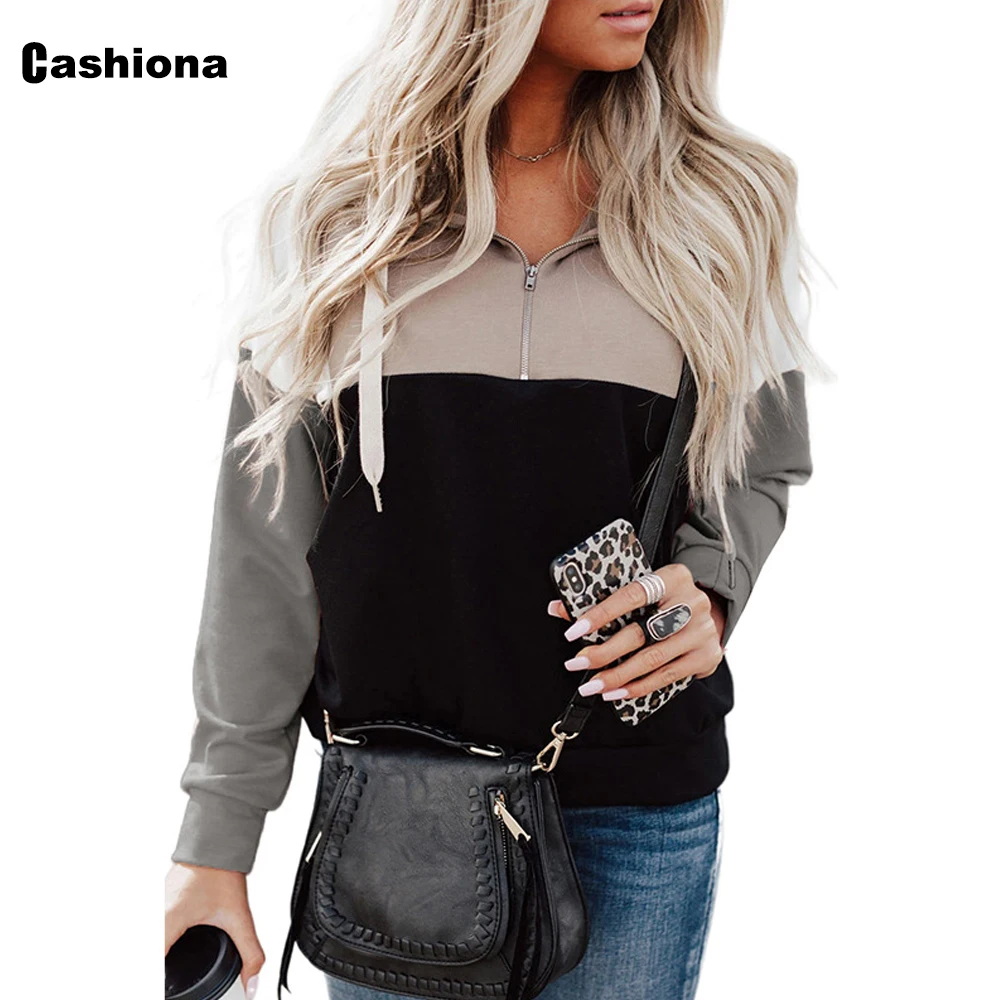 Plus size Women Casual Hooded Sweatshirt Patchwork Color Zipper V-neck Female Top Pullovers 2020 Spring Autumn New Sweatshirts
Plus size Women Casual Hooded Sweatshirt Patchwork Color Zipper V-neck Female Top Pullovers 2020 Spring Autumn New Sweatshirts