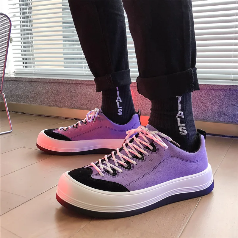 Hot Fashion Platform Harajuku Men's Sneakers Purple Low Cut Men's Casual Shoes Spring Breathable Vulcanized Shoes Men Flat Shoes
Hot Fashion Platform Harajuku Men's Sneakers Purple Low Cut Men's Casual Shoes Spring Breathable Vulcanized Shoes Men Flat Shoes