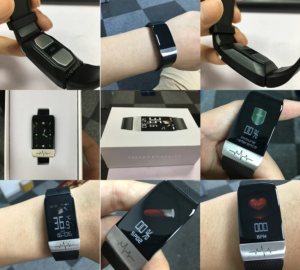 T1 Smart Watch Wristband Temperature Measure ECG Heart Rate Detection Message Reminder Fitness Sports Watch For Android IOS
T1 Smart Watch Wristband Temperature Measure ECG Heart Rate Detection Message Reminder Fitness Sports Watch For Android IOS