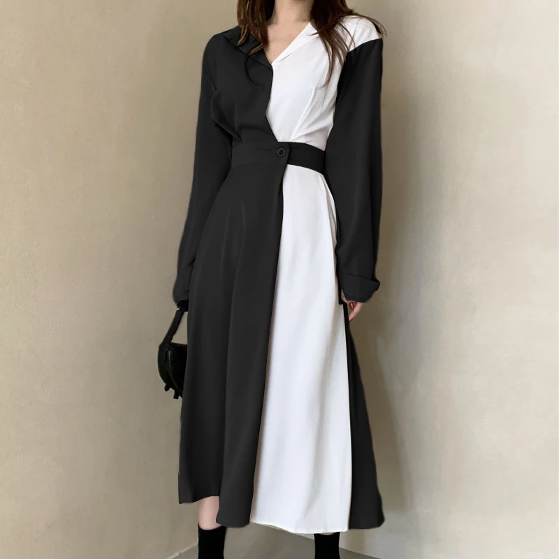 VONDA Stylish Female Women Long Sleeve Robe Oversize Lapel Patchwork Vestidos Polyester Dress Fashion Party Tunic Long Sundress
VONDA Stylish Female Women Long Sleeve Robe Oversize Lapel Patchwork Vestidos Polyester Dress Fashion Party Tunic Long Sundress