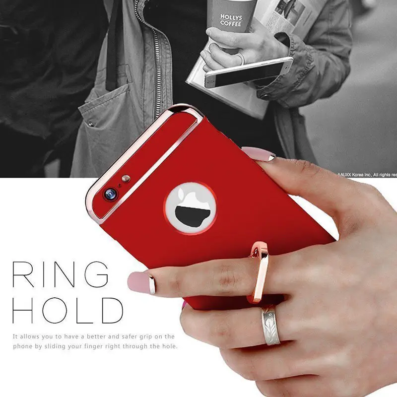 Роскошное кольцо на палец подставка держатель телефонные чехлы для iPhone 7 6 6S Plus 3 в