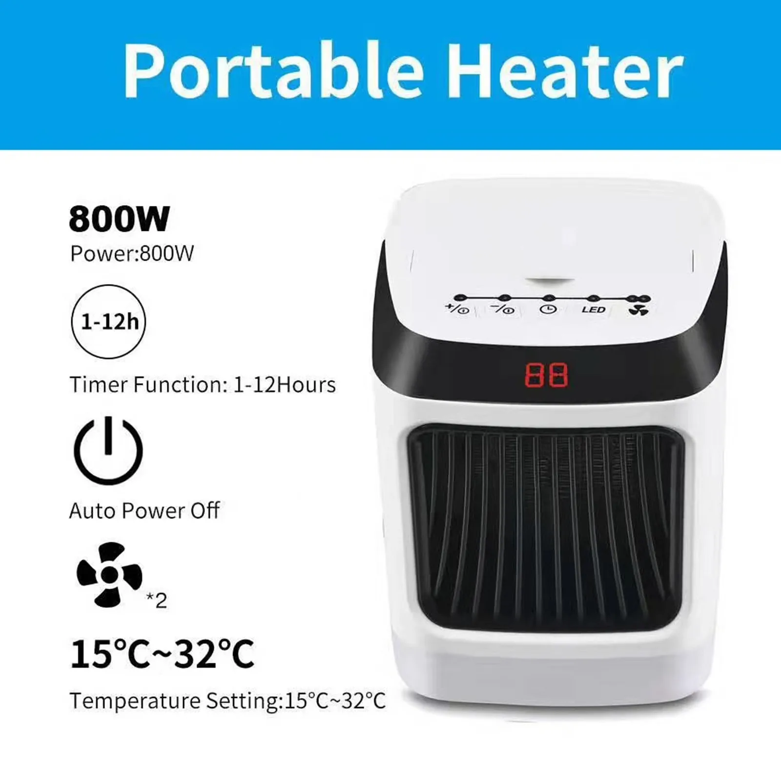 Led Handy Space Heater Timer Electric Heater Remote Control Air Warmer Hot Fan Portable Ceramic Heater Fast Warmer Household 
Led Handy Space Heater Timer Electric Heater Remote Control Air Warmer Hot Fan Portable Ceramic Heater Fast Warmer Household